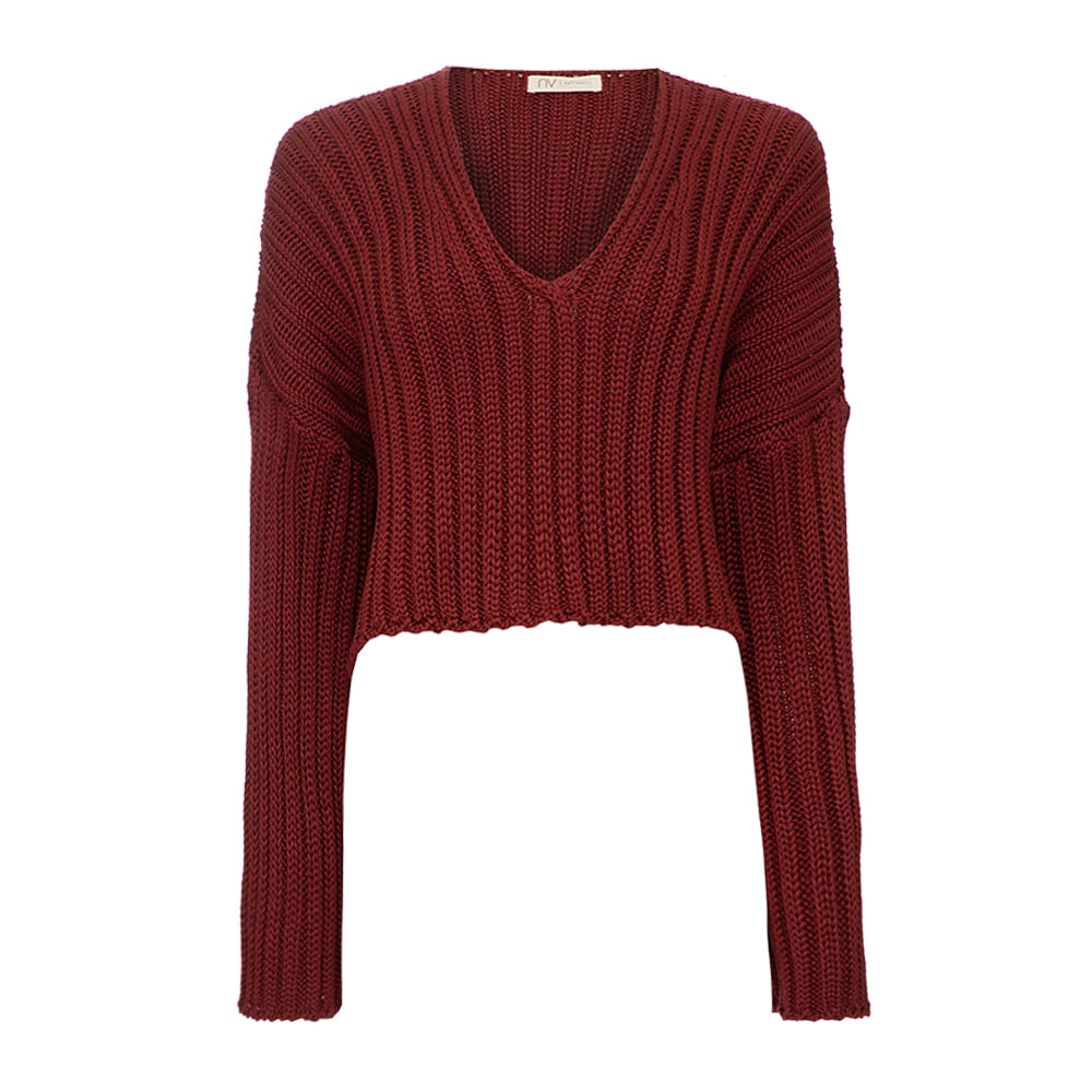 maroon cropped sweater